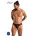 Чоловічі сліпи на блискавці Passion 042 SLIP TIMMY XXL/XXXL Black, екошкіра, сітка