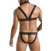 Комплект чоловічої білизни з кріпленнями Passion 043 JACOB XXL/XXXL Black, труси, шлейки