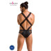 Чоловіче еротичне сітчасте боді Passion 045 VICTOR XXL/XXXL Black, екошкіра, сітка