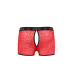 Чоловічі прозорі боксери Passion 046 SHORT PARKER XXL/XXXL Red, сітка, під леопард