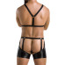 Комплект еротичної чоловічої білизни Passion 047 SET JOHN L/XL Black, труси, портупея