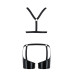 Комплект еротичної чоловічої білизни Passion 047 SET JOHN XXL/XXXL Black, труси, портупея
