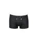 Чоловічі шкіряні боксери з клапаном Passion 050 SHORT PATRICK XXL/XXXL Black