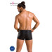 Чоловічі шкіряні боксери з клапаном Passion 050 SHORT PATRICK XXL/XXXL Black