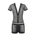Комплект сітчастої чоловічої білизни Passion 052 SET MICHAEL 2XL/3XL black сорочка, боксери заклепки