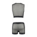 Комплект чоловічої білизни на шнурівці Passion 053 SET WILLIAM S/M Black, жилет, боксери