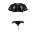 Комплект чоловічої білизни під латекс Passion 057 SET PETER L/XL Black, кроп-топ, стринги