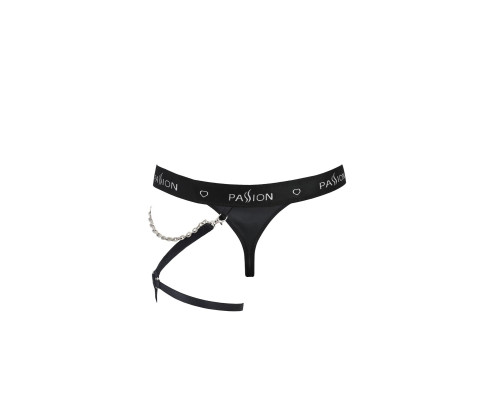 Чоловічі трусики танга з підв’язкою Passion 058 THONG BILL XXL/XXXL Black