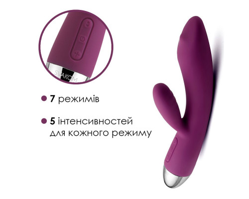 Вібратор-кролик із перлинною стимуляцією точки G Svakom Trysta Violet (м'ята упаковка)