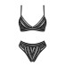 Комплект білизни Obsessive Natilya 2-pcs set XS/S, black, бюстгальтер, трусики