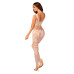 Сітчастий бодістокінг з імітацією топа та шортів Obsessive Bodystocking G330 XL/XXL, white, з доступом