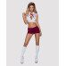 Еротичний костюм студентки Obsessive Student 4 pcs costume L/XL, топ, спідниця, стринги, гольфи