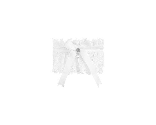 Ажурна підв’язка Obsessive Amor Blanco garter, white