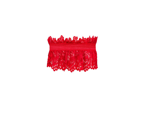 Ажурна підв’язка Obsessive Amor Cherris garter, red
