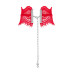 Широкий мереживний чокер Obsessive Bergamore choker, red