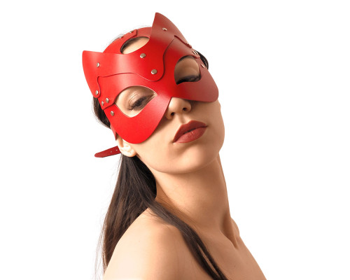 Маска Кішечки Art of Sex - Cat Mask, Червоний