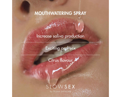 Спрей для посилення слиновиділення Bijoux Indiscrets Slow Sex Mouthwatering spray (м'ята упаковка)