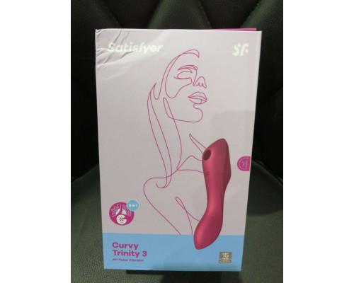 Вакуумный стимулятор с вибрацией Satisfyer Curvy Trinity 3 Red (мятая упаковка)