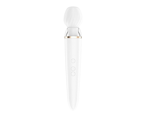 Смарт вибромассажер со сменной головкой Satisfyer Double Wand-er (мятая упаковка!!!)