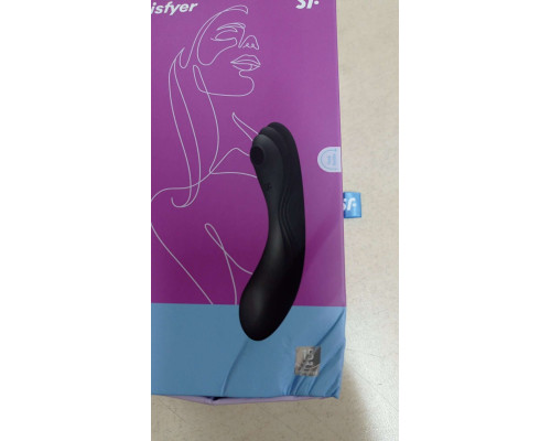 Вакуумный стимулятор с вибрацией Satisfyer Curvy Trinity 4 Black (мятая упаковка)