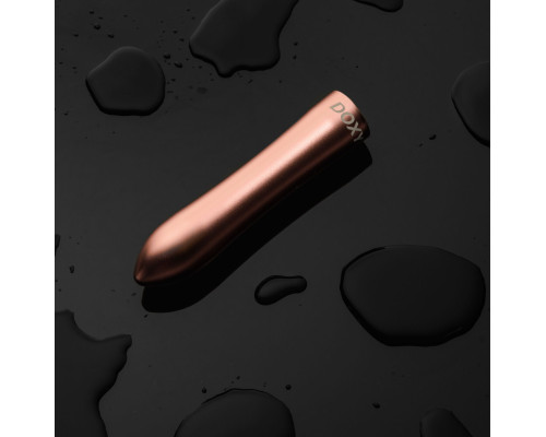 Потужна віброкуля DOXY ROSE GOLD у металевому кейсі, ультрагладенька, 7 режимів