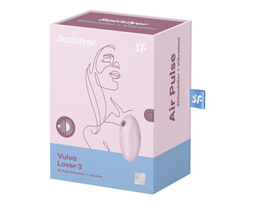 Вакуумний стимулятор з вібрацією Satisfyer Vulva Lover 3 Pink