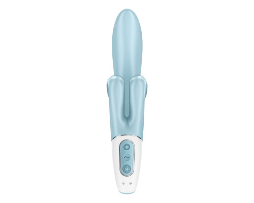 Вібратор-кролик Satisfyer Touch Me Blue, подвійний відросток, 3 потужні мотори