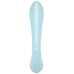 Двосторонній вібратор-кролик Satisfyer Triple Oh Light Blue, 3 мотори, руків’я-масажер