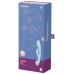 Двосторонній вібратор-кролик Satisfyer Triple Oh Light Blue, 3 мотори, руків’я-масажер
