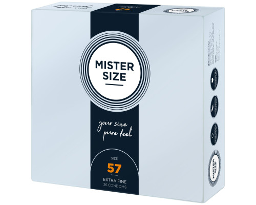 Презервативи Mister Size - pure feel - 57 (36 condoms), товщина 0,05 мм