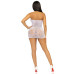 Сукня-сітка зі стразами Leg Avenue Rhinestone halter mini dress White, відкрита спина, one size