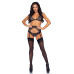 Мереживний комплект зі стразами Leg Avenue Bright Lights Rhinestone L (трусики, бра, пояс для панчіх
