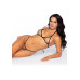 Еротичний комплект зі стразами Leg Avenue Catch Me Rhinestone set, трусики та бра, one size
