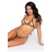 Еротичний комплект зі стразами Leg Avenue Catch Me Rhinestone set, трусики та бра, one size