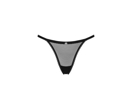 Прозорі стрінги із мереживом Obsessive Celia Noir thong M/L