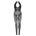 Бодістокінг Leg Avenue Rhinestone Lace and Net Bodystocking OS Black