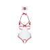 Костюм медсестри Leg Avenue Naughty Nurse, one size, боді та шапочка
