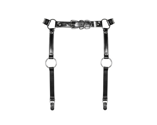 Гартери Obsessive A741 garter belt black O/S, штучна шкіра