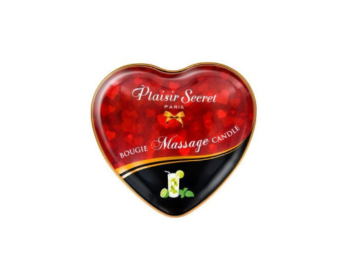 Розпродаж!!! Масажна свічка-серце Plaisirs Secrets Mojito 35 мл (термін 05.2026)
