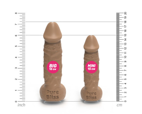 Розпродаж!!! Крафтове мило-член із присоскою Pure Bliss MINI Brown (термін 02.02.2024)