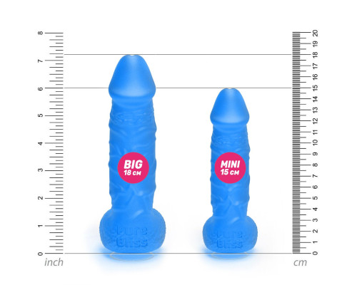 Розпродаж!!! Крафтове мило-член із присоскою Pure Bliss MINI Dark Blue (термін 02.02.2024)