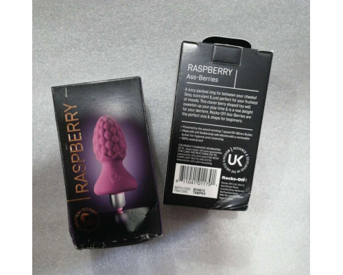 Анальний вібростимулятор Rocks Off Ass-Berries 7 Raspberry (м'ята упаковка)