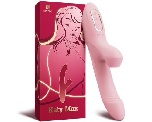 Вібратор-кролик з обертанням стовбура та вакуумною стимуляцією KisToy Katy Max (м'ята упаковка)