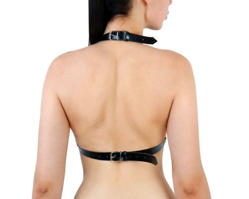 Портупея жіноча з шипами Art of Sex - Demia Leather harness, Чорна XS-M