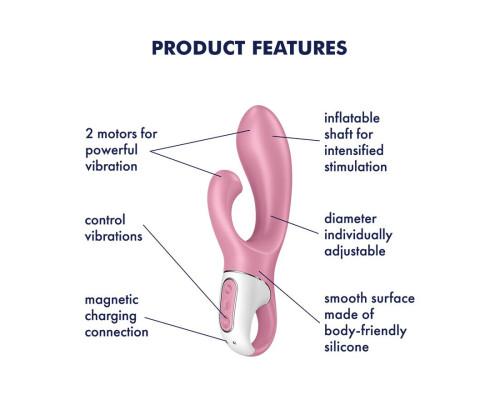 Вібратор-кролик надувний Satisfyer Air Pump Bunny 2