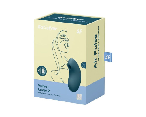 Вакуумний вібратор Satisfyer Vulva Lover 2 Blue (м'ята упаковка!!!)