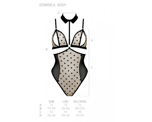 Боді Passion DOMINICA BODY XXL/XXXL, black