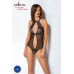 Сітчасте боді з мереживом на грудях Passion SATARA BODY S/M black