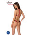 Сітчасте боді з мереживом на грудях Passion SATARA BODY XXL/XXXL red