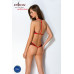 Сітчасте боді з мереживом на грудях Passion SATARA BODY XXL/XXXL red